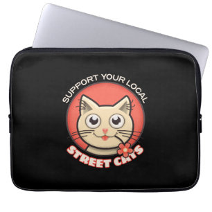 Housse Pour Ordinateur Portable Soutien à vos chats de rue locaux