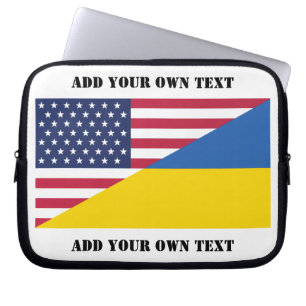Housse Pour Ordinateur Portable Soutien américain à l'Ukraine Thaillow Pillow