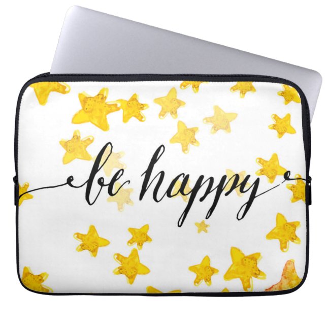 Housse Pour Ordinateur Portable Soyez 3 heureux (Devant)