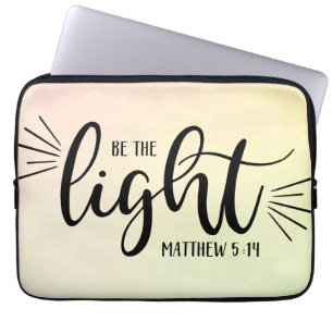 Housse Pour Ordinateur Portable Soyez la lumière Matthieu 5:14 Manche Ordinateur P