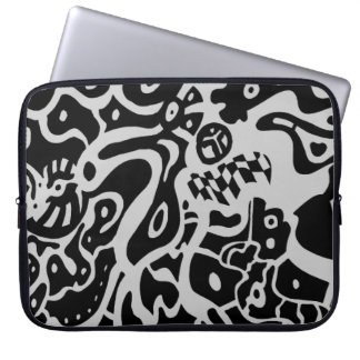 Housse Pour Ordinateur Portable "Space" B&W Art Abstrait
