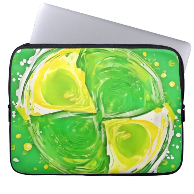 Housse Pour Ordinateur Portable Spiral Vert Citron (Devant)
