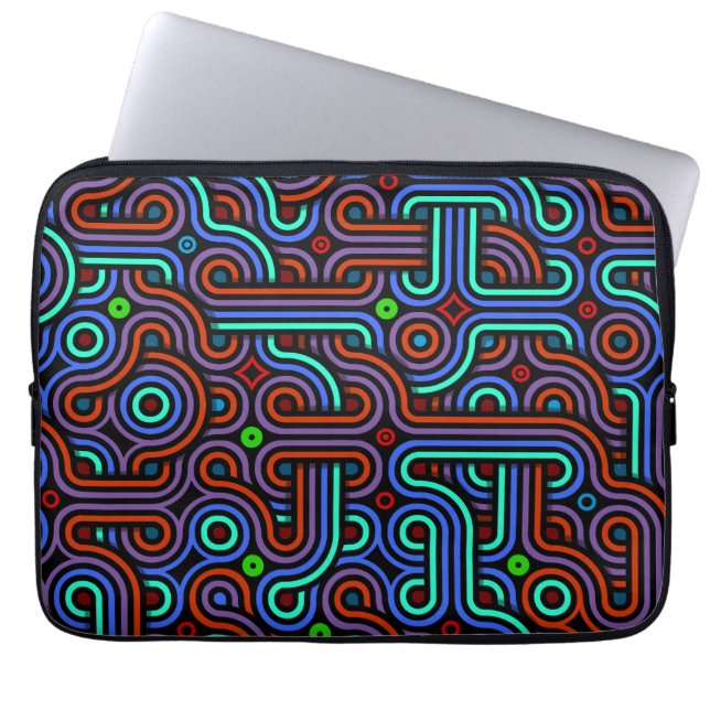 Housse Pour Ordinateur Portable Spirales spectrales v2 (Devant)