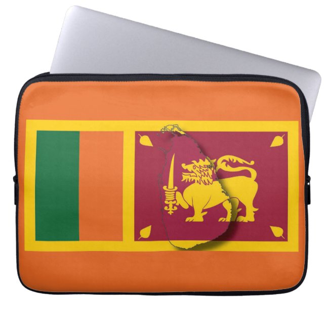 Housse Pour Ordinateur Portable SRI LANKA Drapeau Carte Ordinateur Patriotique ORA (Devant)