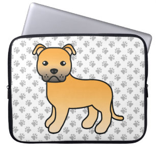 Housse Pour Ordinateur Portable Staffie anglais Fawn Mignon Chien de dessin animé 