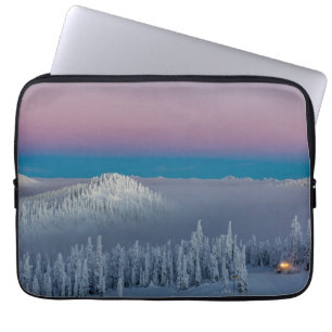 Housse Pour Ordinateur Portable Station de ski Whitefish Mountain à Whitefish, Mon