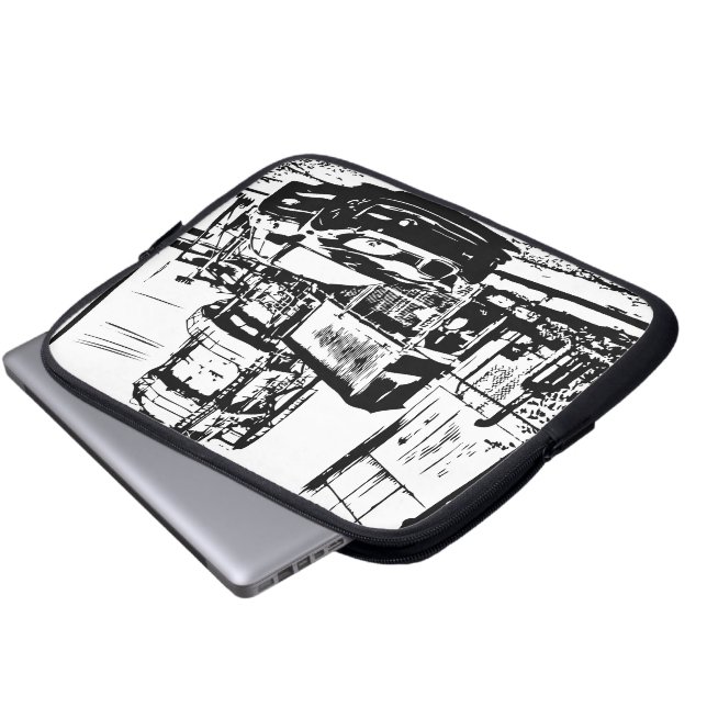 Housse Pour Ordinateur Portable STI WRX "les rues " (Devant bas)