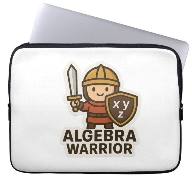 Housse Pour Ordinateur Portable Sticker Algebra Warrier - Mignonne Héros Math (Devant)