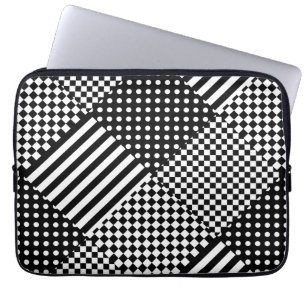 Housse Pour Ordinateur Portable Stripes Check Harlequin Pois Conception mixte