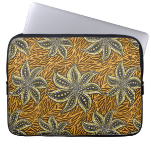Housse Pour Ordinateur Portable Style Batik Floral Abstrait africain
