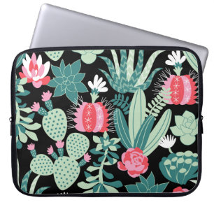 Housse Pour Ordinateur Portable Succulents de style scandinave Motif sans couture