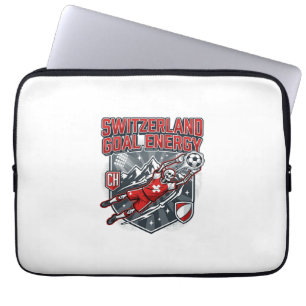 Housse Pour Ordinateur Portable Suisse Énergie de but Skeleton Nations Striker B