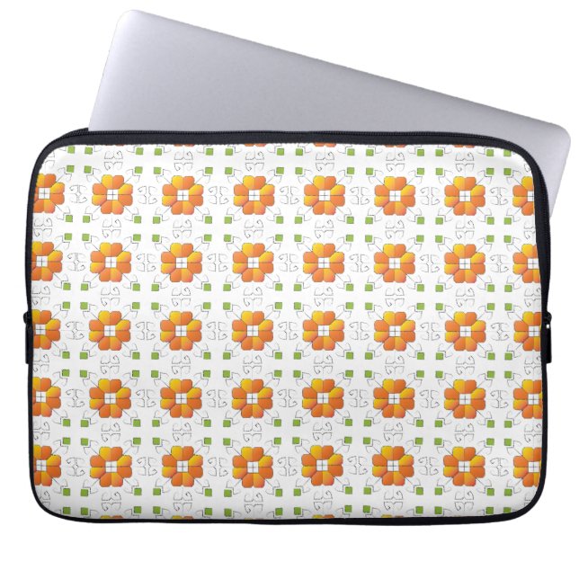 Housse Pour Ordinateur Portable SUN traditionnel letton conception géométrique IX (Devant)