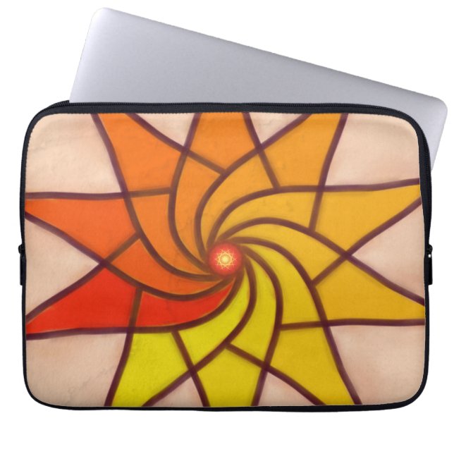 Housse Pour Ordinateur Portable Sunburst Spiral (Devant)