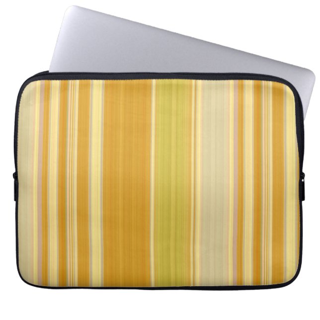 Housse Pour Ordinateur Portable Sunny Yellow Stripes (Devant)