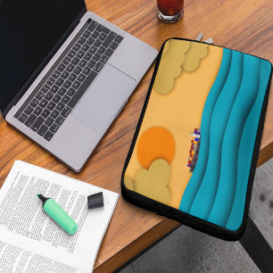 Housse Pour Ordinateur Portable Sunrise Ocean Ship Sun Sunset