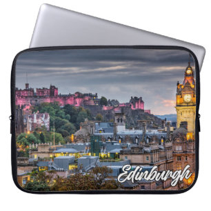 Housse Pour Ordinateur Portable Sunset Over Edinburgh, Écosse, Royaume-Uni