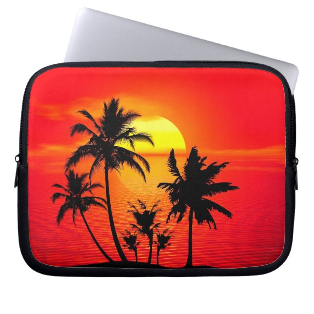 Housse Pour Ordinateur Portable Sunset plage (Devant)