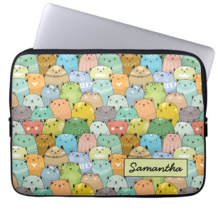 Housse Pour Ordinateur Portable Super mignon chat personnalisé