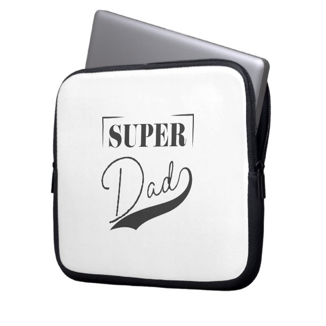 Housse Pour Ordinateur Portable Super papa (devant gauche)