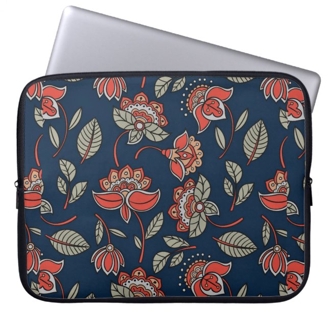 Housse Pour Ordinateur Portable Superbe Batik Floral Design (Devant)