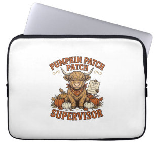 Housse Pour Ordinateur Portable Superviseur de la section citrouilles Vache Highla
