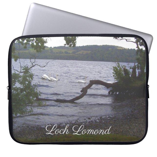 Housse Pour Ordinateur Portable Swans sur Loch Lomond (Devant)
