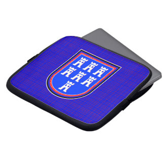 Housse Pour Ordinateur Portable SYMBOLE Bleu Rouge Saxon