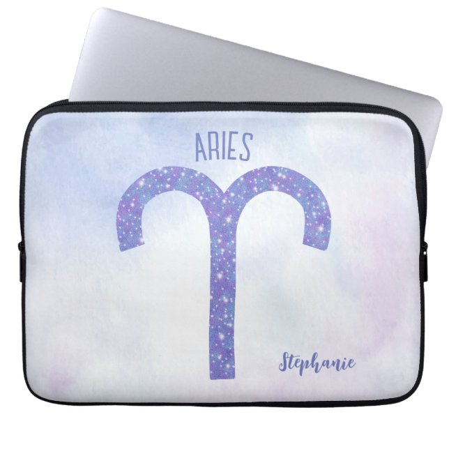 Housse Pour Ordinateur Portable SYMBOLE D'Astrologie Pretty Aries Personnalisé Pur (Devant)