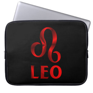 Housse Pour Ordinateur Portable Symbole rouge d'horoscope de Lion