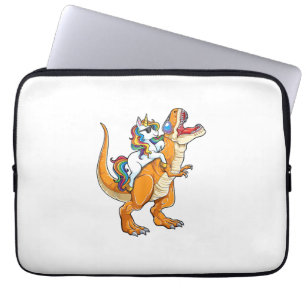 Housse Pour Ordinateur Portable T-Rex à cheval Licorne Hommes Femmes Dinosaure Drô