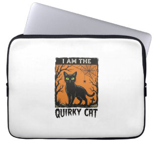Housse Pour Ordinateur Portable T-Shirt avec Gravure Vintage pour Halloween Chat E