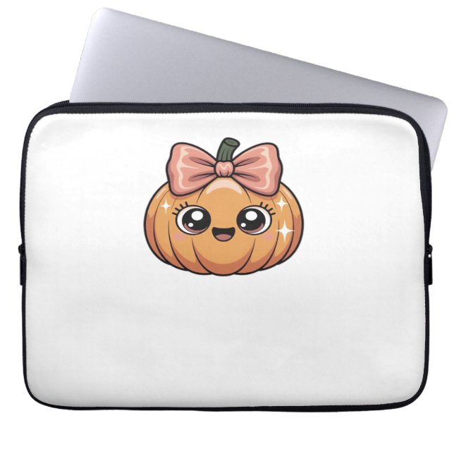 Housse Pour Ordinateur Portable T-shirt citrouille classique kawaii (Devant)