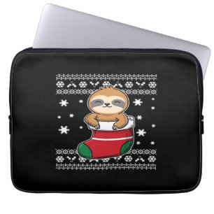 Housse Pour Ordinateur Portable T-shirt classique de Noël Sloth