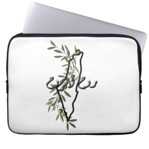 Housse Pour Ordinateur Portable T-Shirt free palestine ح marin