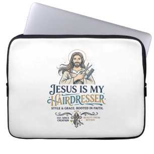 Housse Pour Ordinateur Portable T-Shirt Inspiration pour Coiffeur Salon de Beauté