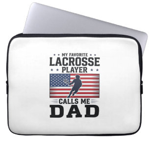 Housse Pour Ordinateur Portable T-shirt vintage drapeau américain Funny Lacrosse P