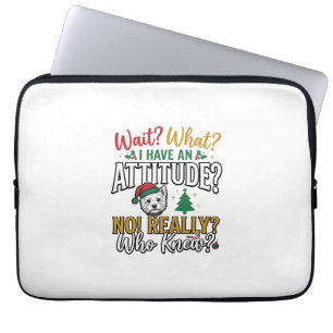 Housse Pour Ordinateur Portable T-shirt vintage drôle de citation d'attitude de ch