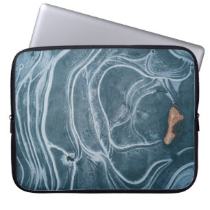 Housse Pour Ordinateur Portable Tableau abstrait noir et gris