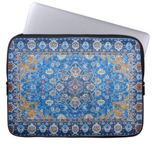 Housse Pour Ordinateur Portable Tapis Persan Turc Bleu Oriental Antique