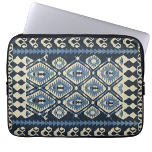 Housse Pour Ordinateur Portable Tapis persan turc oriental bleu