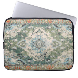 Housse Pour Ordinateur Portable Tapis vert antique