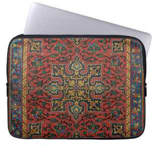 Housse Pour Ordinateur Portable Tapisserie de tapis persan rouge bleu classique