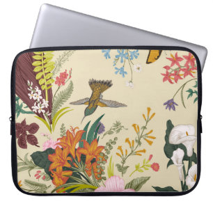 Housse Pour Ordinateur Portable Tapisserie Vintage tropicale
