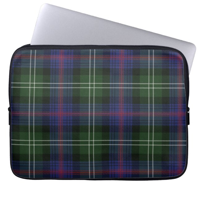 Housse Pour Ordinateur Portable Tartan Clan Sutherland Plaid Purple Green Check (Devant)
