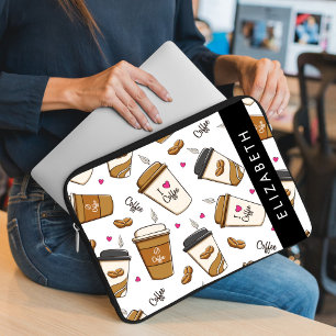 Housse Pour Ordinateur Portable Tasses À Café, Haricots À Café, Amateur De Café, V