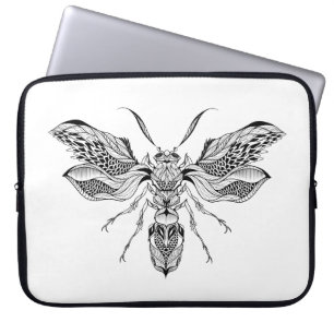 Housse Pour Ordinateur Portable Tatouage d'Abeille-Guêpe