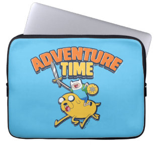 Housse Pour Ordinateur Portable Temps d'aventure   Finn Riding Jake