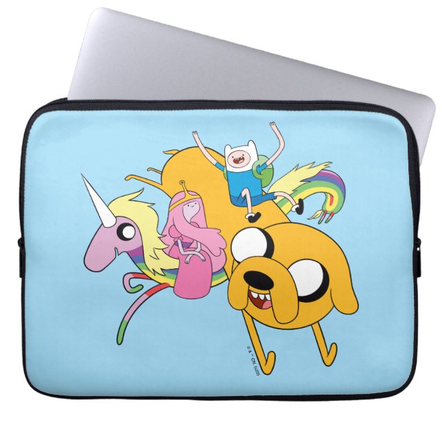 Housse Pour Ordinateur Portable Temps d'aventure | Lady, Bubblegum, Finn & Jake (Devant)
