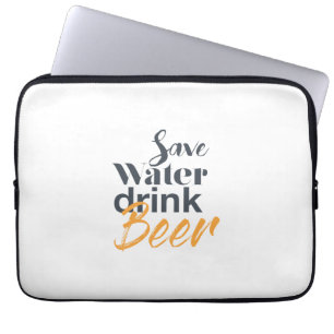 Housse Pour Ordinateur Portable Tendance, drôle, design urbain Sauvegarder l'eau B
